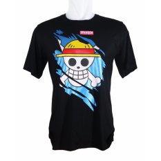 Vanwin - Kaos T-Shirt Distro Premium Anime One Piece - Hitam