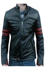 Verboten Jaket Kulit Wolverine X-Men - Hitam