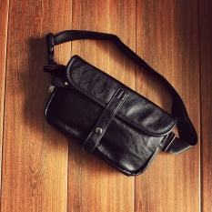 Versi Korea dari multi-fungsi tas tas kantong (Hitam) Tas Tas Pria tas selempang pria