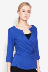 Vesperine Women Clothing Tops Blouses & Shirts Wanita Busana Atasan Blus & Kemeja Blue Biru Diskon discount murah bazaar baju celana fashion brand branded