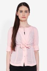 Vesperine Women Clothing Tops Blouses & Shirts Wanita Busana Atasan Blus & Kemeja Pink Merah Muda Diskon discount murah bazaar baju celana fashion brand branded