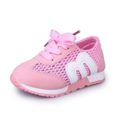 Kemenangan Girls Motion Casual Sepatu Bersih Kain M Alphabet Anak's Sepatu -Intl