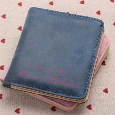Vienna Linz Dompet Kartu Retro Soft Matte Wanita Card Wallet Women Fashion Ada Tempat Koin Uang SIM KTP ATM ID Desain Unik Imut Lucu Mini Kecil Aksesoris Modern Pocket Bahan Kulit Sintesis K049 - Biru Tua