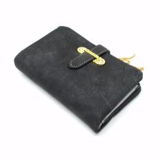 Vienna Linz Dompet Kulit Wanita Cheyenne Bahan Nubuck Women Fashion Accessories Feminim Casual Dompet Genggam Pendek Lipat Mini Wallet Simple Many Slot Tempat Uang Cash Koin ATM Kartu Kredit KTP SIM Business ID Name Credit Card s4154 - Hitam