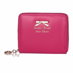 Vienna Linz Dompet Wanita Forever Friend Model Zip Kecil Cute Feminim Koin Design Bahan Kulit Sintetis Wallet - Pink Tua