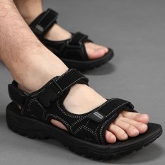 Vietnam Sandal Kulit, Men's Beach Sepatu 2017 Baru Musim Panas Kode Non Slip Kenyamanan Olahraga Outdoor dan Keren-Intl