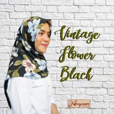 Vintage Flower Black by @NourjennaHijab