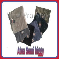 Viral Guido - Celana Panjang Formal - Celana Pria Kerja Kantor Model Semi Begi / Biggy / Jumbo - Bahan Kain Twist - Hitam / Warna - Viral Pro