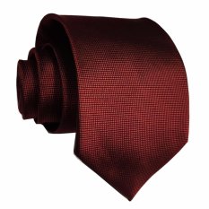VM Dasi Fashion Slim Polos Bintik Merah Maroon