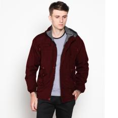 VM Jaket Fashion Parka Bolak Balik 2 Gaya Maroon - Abu