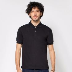 VM Kaos Krah Polos Hitam - Polo Shirt Polos M to Big XXL