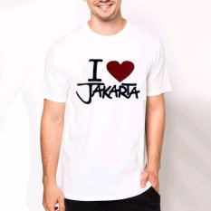 VM Kaos Oblong Putih Khas JAKARTA - T-shirt simple katun