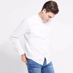 VM - Kemeja Putih Slimfit Mandarin Collar Panjang