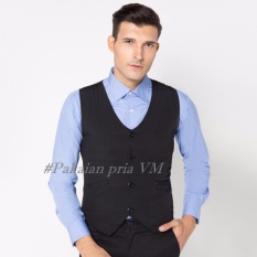 VM Rompi Jas Hitam - Vest Hitam M to jumbo Big XXL