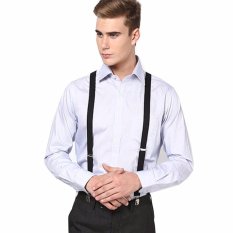VM - Suspender unisex hitam polos - tali Jojon Slim