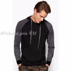 VM Sweater Jaket Reglan Hitam Pullover Hoodie