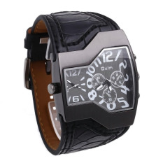 Vococal For Pria Warna Hitam Tali Jam Kulit PU
