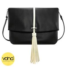 VONA Ferris (Hitam) - Tas Clutch Sling Tote Tassel Rumbai Bag Selempang Wanita Kulit Sintetis Totebag Best Seller Slempang Casual Trendy Fashion Korean Style