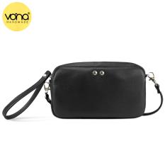 VONA Hopp Clutch (Hitam) - Tas Clutch Sling Bag Selempang Wanita Kulit Sintetis