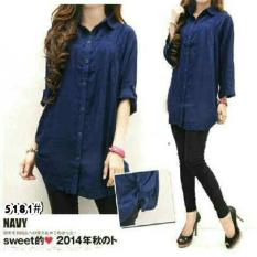 Vrichel Collection Kemeja Jumbo Polos (Navy)