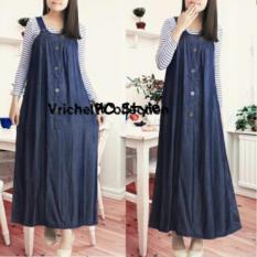 Vrichel Collection Set Maxi Overall Denim