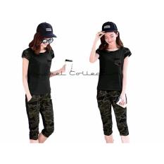 Vrichel Collection Setelan wanita / Atasan dan Celana Wanita Army