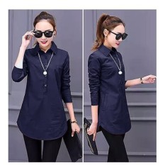 Vshop91jkt - Kemeja Wanita Sofia Navi