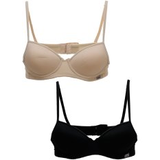 Wacoal IB 5518 3/4 Cup Bra Bundle - 2 Buah - Hitam-Cokelat