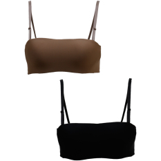 Wacoal IB 5618 1/2 Cup Bra Bundle - 2 Buah - Hitam-Cokelat Tua