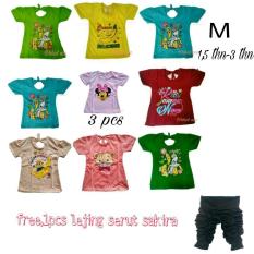 Wahid acc Baju kaos atasan 3 PCS RANDOM ukuran S(3 bln - 12 bln),M(1 thn-2,5 thn) free ,1 Pcs lejing sakira warna hitam