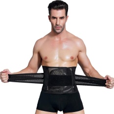 Pinggang Cinchers Men Body Shaper Perut Underwear Pinggang Korset Shapers Girdle Slim Belt Mendukung-hitam