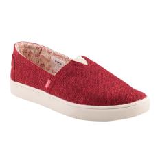 Wakai Sepatu Slip On Pria Hashigo Knit SLM01703 - Merah