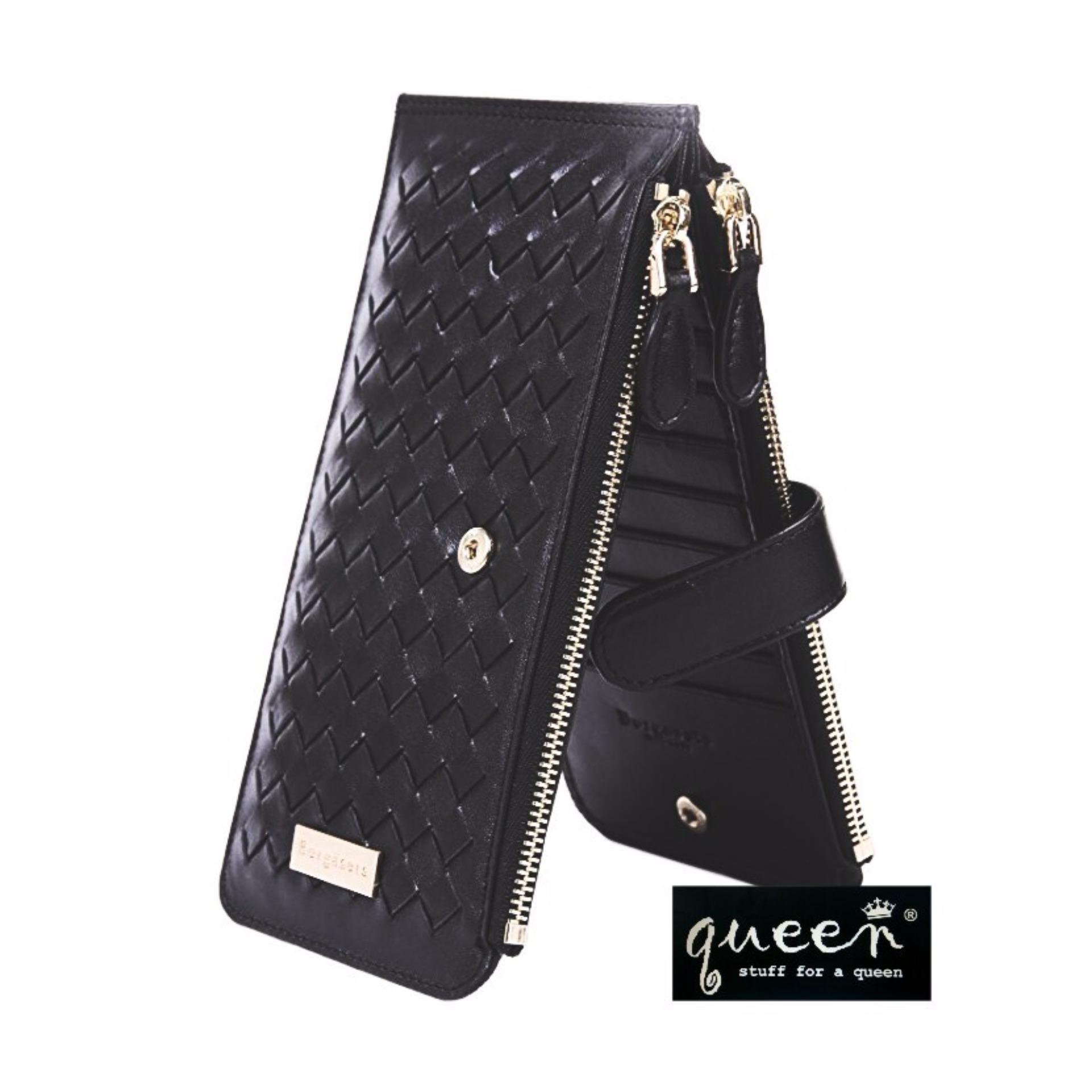 Wallet for Women / Dompet Plait Card Holder - Black