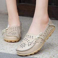 Wanita Slip-ons Her Datar Ukuran 35-44 (Krem)