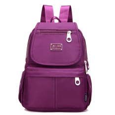 Wanita Tahan Air Nilon Tas Wanita Tas Ransel (Mahal Ungu)