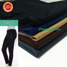 WARNA FAVORIT 5 Pcs, Legging Panjang Spandex - Celana Wanita - Lejing Panjang Jumbo, Standar dan ABG