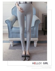 2018 Musim semi dan musim panas ibu hamil legging pengangkat perut Warna Polos Sesuaikan ibu hamil membentuk tubuh legging katun murni hamil ibu hamil celana panjang