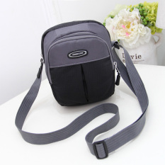 Tas Bahu Dengan Satu Tali Tas Kain Oxford Tahan Air Tas Kecil Handphone Selempang (Versi vertikal hitam)