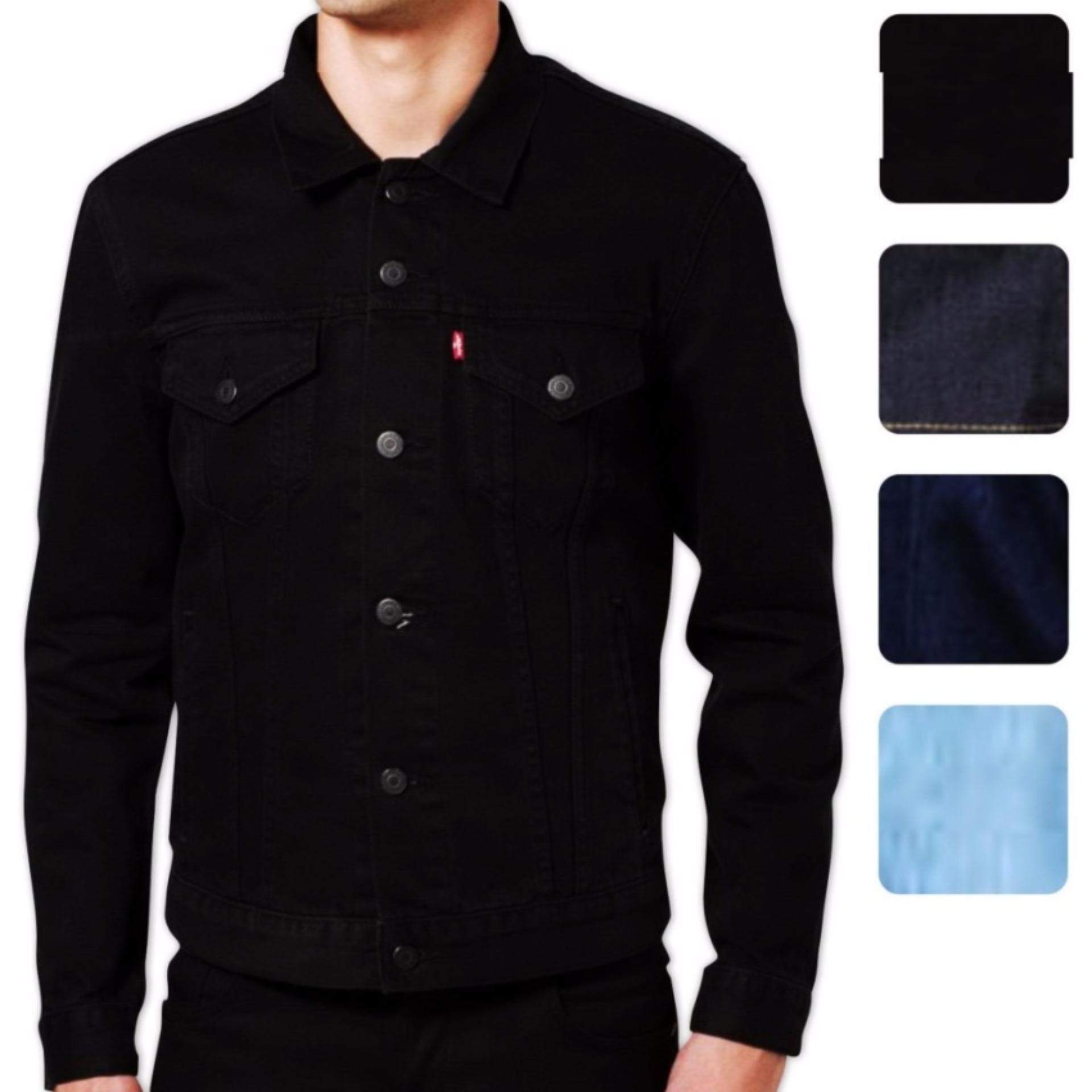 Wdstore Jaket Jeans Denim Casual Pria Men's - Bioblit Pudar