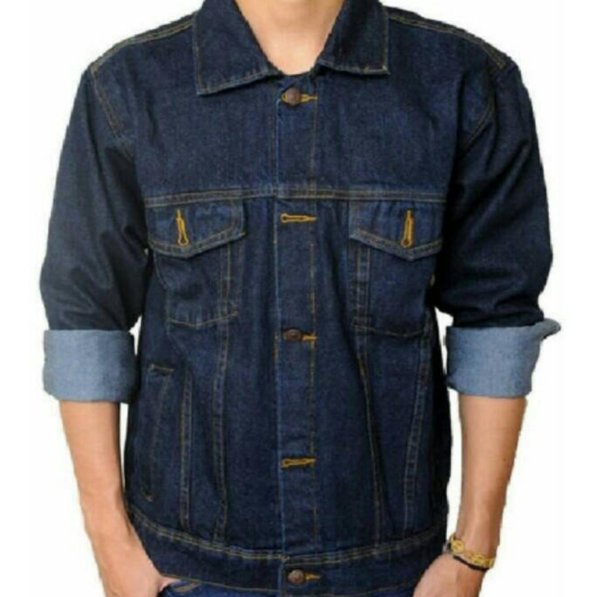 Wdstore Jaket Jeans Denim Casual Pria Men's - Bioblit Pudar