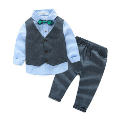 Pernikahan Cocok untuk BABY Boys 3 Pieces Set Musim Gugur Anak's Leisure Pakaian Set Anak-anak Baby Boy Suit Vest Gentleman Pakaian