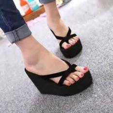 Sendal Wedges Alf-SponX-Black-3640