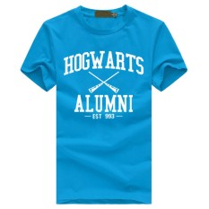 Weiliang Hogwarts Terinspirasi Siswa Magic Pendek T-Shirt untuk Mens American Apparel Kaos Lucu Biru Muda-Internasional