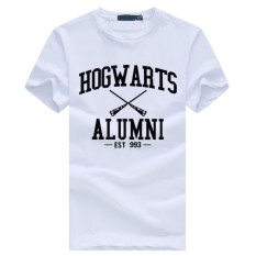 Weiliang Hogwarts Terinspirasi Siswa Magic Pendek T-Shirt untuk Mens American Apparel Kaos Lucu Putih-Intl