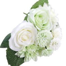 Weisizhong Buatan Dihasilkan Bunga, Pawaca Mawar Buatan, Dahlia, melaleuca Hampir Alam Aksesoris untuk Pernikahan Dekorasi Rumah (8 Pcs)-Internasional