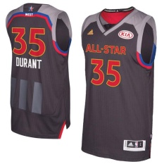 Konferensi Wilayah Barat Swingman Pemain #35 Pria 2017 NBA All-Star Game Basket Jersey Kevin Durant Authentic High Kualitas Tim Warna Alternatif Kering Cepat Bernapas Arang Ukuran S-Intl