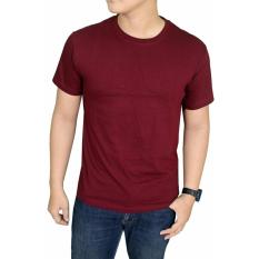 Whats Up Kaos Baju Polos T-shirt O Neck Untuk Karyawan Premium Cotton - MERAH MAROON