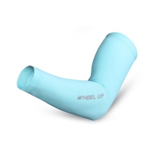 Roda Hingga Sunscreen Bersepeda Lengan Lengan Bernapas Polos Sehelai Kain Di Atas Lengan untuk Mengendarai Biru-Internasional