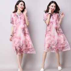 Grosir 2016 Musim Panas Baru Wanita Ukuran Besar Wanita Di Amerika Serikat dan Eropa dan Amerika Serikat dan Angin dan Salju Spinning Pencetakan Wanita Hamil A-Intl