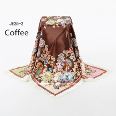 Grosir Cetak Musim Ladies Satin Square Syal Dicetak Hot Dijual Harga Murah Berkualitas Tinggi Wanita Multicolor Floral Polyester Selendang Kasmir Pashima Jilbab Syal Selendang-Internasional